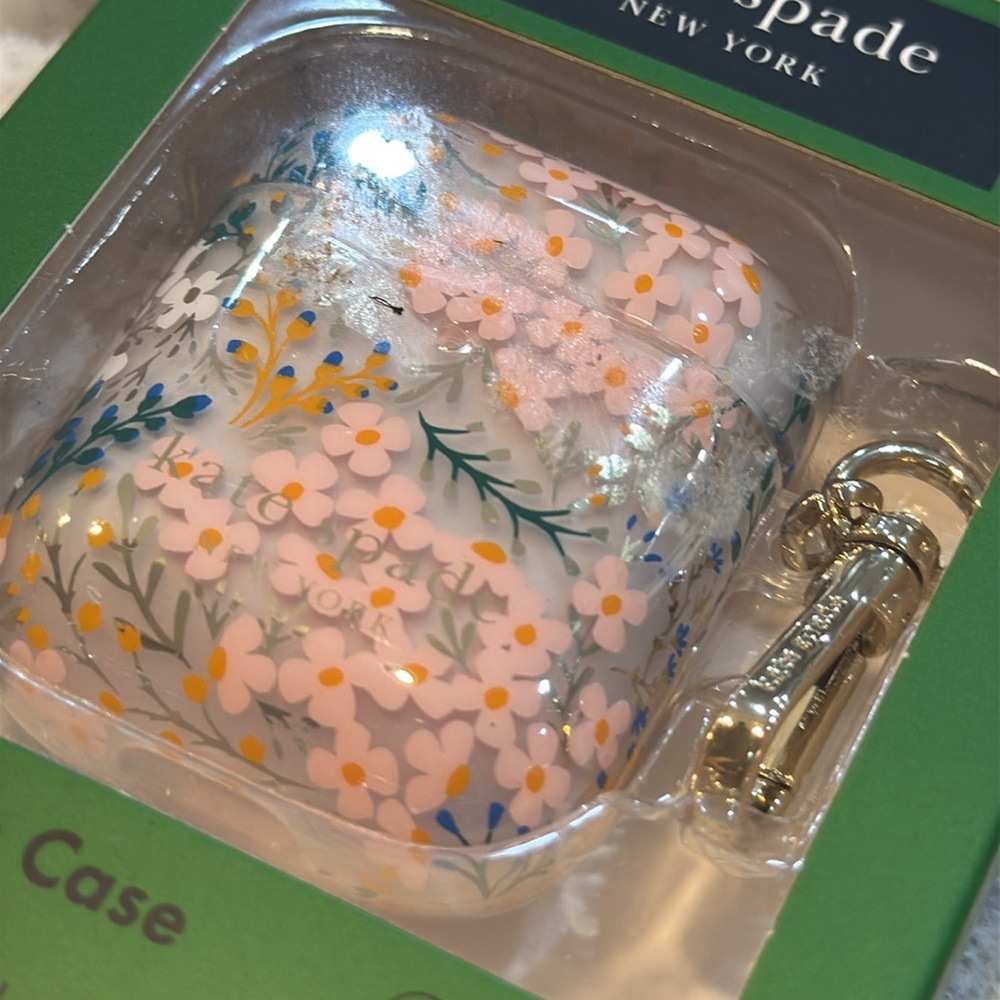 Kate Spade Floral AirPods Case Clear Protective Cover Gen 1 & 2 NIB - Picture 6 of 9